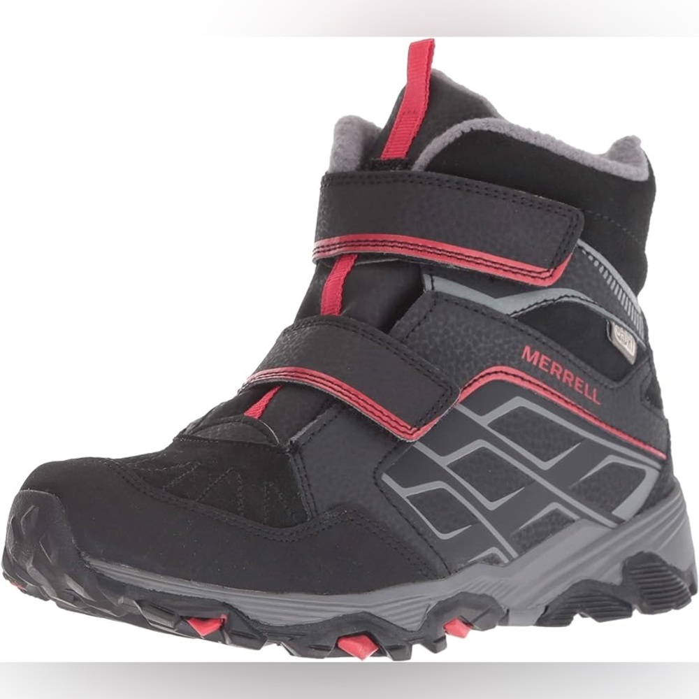Merrell Kids Boys Moab Fst Polar Mid A/C Waterproof Hiking Boots sz: 4w